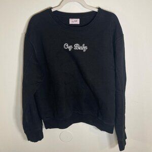 Cry Baby Black & White Logo Sweatshirt